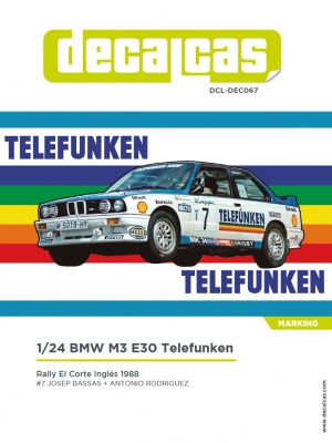 BMW M3 E30 sponsored by Telefunken - 1988 1/24 - Decalcas