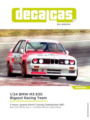 BMW M3 E30 Team Bigazzi Racing sponsored by Marlboro - 1987 1/24 - Decalcas