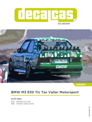 BMW M3 E30 Tic Tac Motorsport - Decalcas