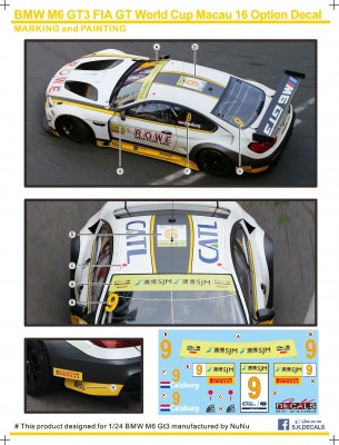 BMW M6 GT3 FIA GT Option  - SKDecals