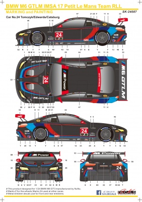 BMW M6 GTLM IMSA 17 Petit LM Team RLL - SKDecals