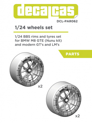 BMW M8 GTE - BBS rim + Michelin tyres 1/24 - Decalcas