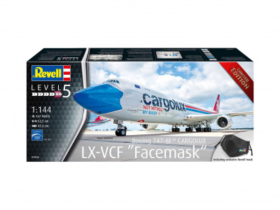 Boeing 747-8F CARGOLUX LX-VCF "Facemask" (1:144) Plastic ModelKit letadlo 03836 - Revell
