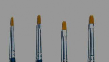 Brush Synthetic Flat - SINGLE PACK - plochý syntetický štětec (velikost 000) - Italeri