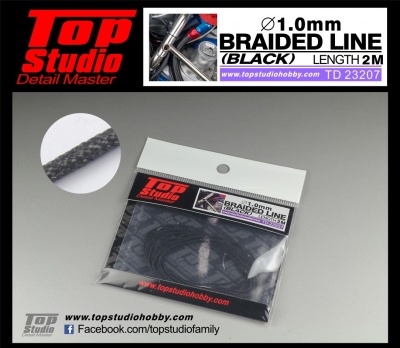 Braided Line Black 1mm - Top Studio