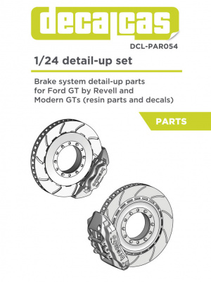 Brake system detail-up parts for Ford GT by Revell and Modern GTs 1/24 - Decalcas