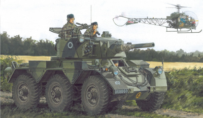 BRITISH ARMORED CAR SALADIN Mk.II (1:35) Model Kit military 3554 - Dragon