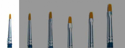 Brush Synthetic Flat - SINGLE PACK - plochý syntetický štětec (velikost 000) - Italeri