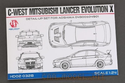 C-WEST Mitsubishi Lancer Evolution X Detail-UP Set For A 04900&04901 - Hobby Design