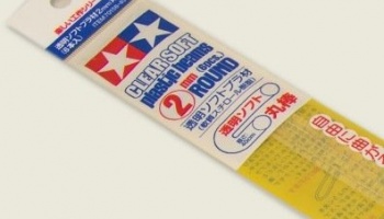 Clear Soft Plastic Beams 2 mm (6 pcs) - Tamiya