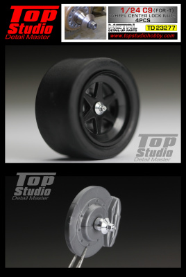 C9 (For T) Wheel Center Lock Nuts 1/24 - Top Studio
