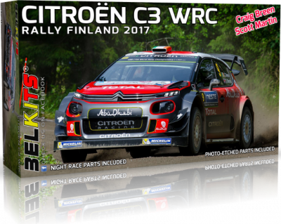 Citroen C3 WRC Rally Finland 2017 C.Breen 1/24 - Belkits