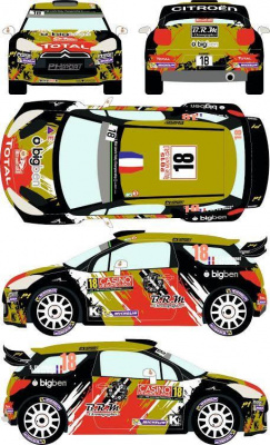 Citroen DS3 WRC 18 Rally Montecarlo 2015 Chardonnet 1/24 - Racing Decals 43