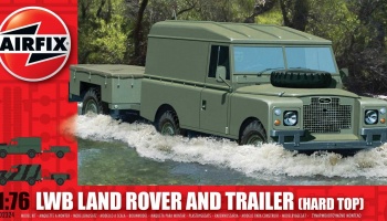 Classic Kit military A02324 - LWB Land Rover (Hard Top) and Trailer (1:76) - Airfix