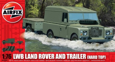Classic Kit military A02324 - LWB Land Rover (Hard Top) and Trailer (1:76) - Airfix