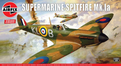Classic Kit VINTAGE letadlo - Supermarine Spitfire Mk1a (1:24) – Airfix