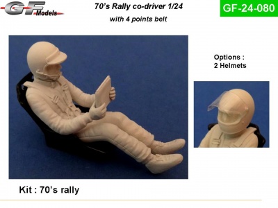 Co-driver Figure Rally 70s 1/24 - GF Models