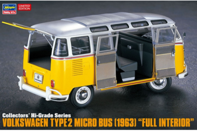 Collectors' Hi-Grade Series Volkswagen Type 2 Micro Bus (1963) "Full Interior" 1/24 - Hasegawa