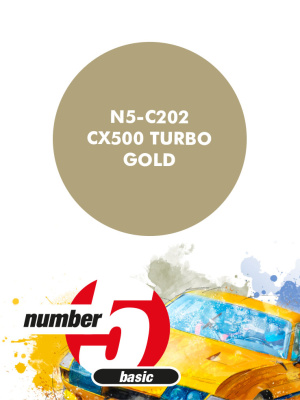CX500 Turbo Gold Metallic Paint for airbrush 30ml - Number Five