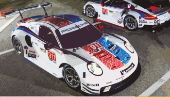Porsche 911 991 GT3 RSR Team Porsche GT sponsored by Brumos-Racing-Look - 2019 1/24 - Decalcas