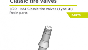 Classic tire valves- resin parts - 40units 1/24 - Decalcas