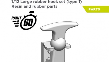 Large Rubber bonnet hooks - Type 1 1/12 - Decalcas