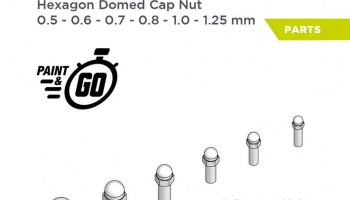 Hexagon domed cap nut 0.5 - 1.25 mm - Decalcas
