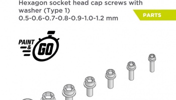 Hex socket head cap with washer - Type 1 - 0.5 - 1.2 mm - Decalcas