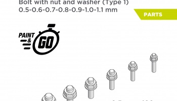 Bolt with Nut and washer - Type 1 - 0.5 - 1.1 mm - Decalcas