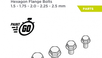 Hexagon flange bolts 1.5 - 2.5 mm - Decalcas