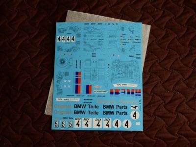 Decal for BMW 635CSi 1/24 (Tamiya), team Schnitzer/ETERNA,ETCC 1983, Dieter Quester - Matwej Workshop