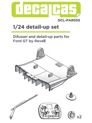 Difusser and detail-up parts for Ford GT by Revell 1/24 - Decalcas