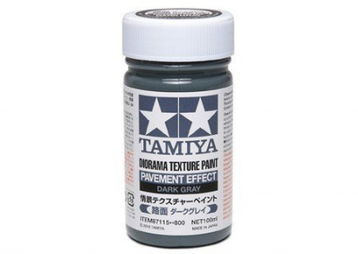 Diorama Texture Paint - Pavement Effect - Dark Grey - Tamiya