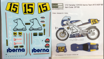 Yamaha YZR500 Iberna 15 A.Valesi WGP´88 1:12 - Decalpool