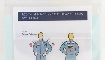 Tyrrell P34 R. Peterson & Pit Crew '76 1/20 - Decalpool
