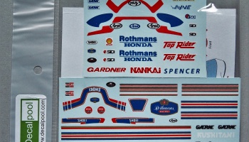 Honda NSR500 Rothmans WGP 86'  Wayne Gardner / Freddie Spencer Rider Figure - Decalpool