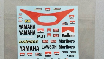 Yamaha YZR500 Tobacco '1983 K. Robert, E. Lawson Rider - Decalpool