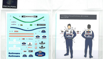 Williams Renault Rothmans A. Senna Decal for Figure 1/12 - Decalpool