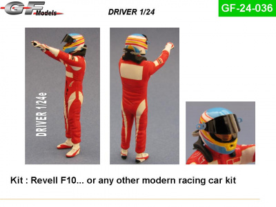 Driver Figure Alonso 1/24 - GF Models