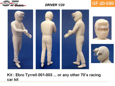 Driver Figure Cevert Tyrrell 001, Tyrrell 003 - GF Models