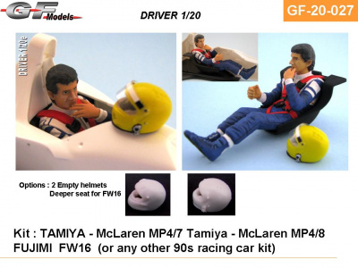 Driver Figure FW16 Senna 1/20 - GF Models