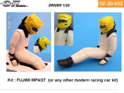Driver Figure MP4/27 Hamilton, Button - GF Models