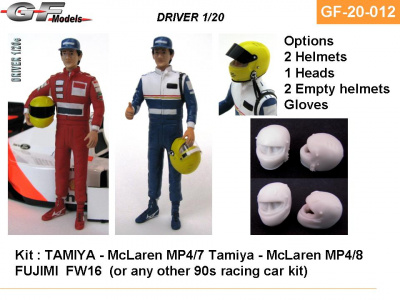 Driver Figure Senna McLaren 4/7,4/8 , Williams FW16 - GF Models