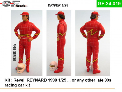 Driver Figure Zanardi Reynard 1:24 - GF Models