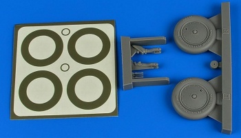 1/32 I-16 wheels & paint masks for ICM/HAS/REV kit