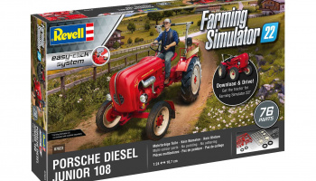 EasyClick ModelSet traktor - Porsche Junior 108 - Farming Simulator Edition (1:24) - Revell