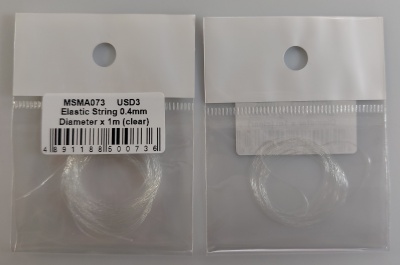 Elastic String 0,4 mm Diameter x 1m ( Clear ) - MSM Creation