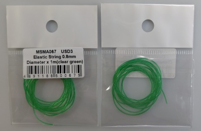 Elastic String 0,8mm Diameter x 1m ( Clear Green ) - MSM Creation