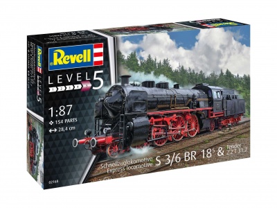 Express locomotive S3/6 BR18(5) with Tender 2‘2’T (1:87) - Revell