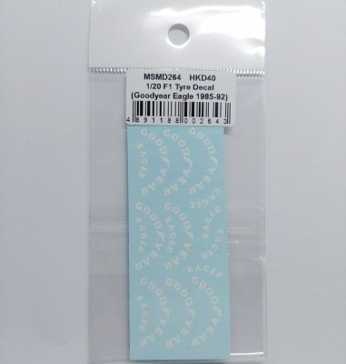 F1 Tyre Decal Goodyer Eagle 1985 -1992 1/20 - MSM Creation